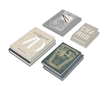 Modern Books Ornaments Books 3d model
