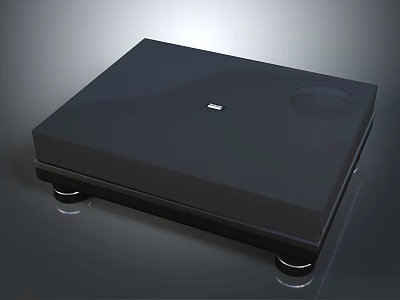 Modern Black Digital Weight Scale With Sleek Surface And Stable Feet For Home Use 3d model
