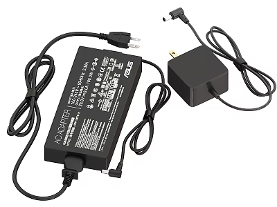 High Quality Laptop Power Adapter With AC Plug And Charging Cable 3d model