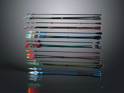 Crossbow Bow Arrow Crossbow Mechanical Crossbow Shifting Bow and Arrow Shoot Distal Equipment Weapons 3d model