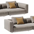 Modern Double Sofa Double Sofa Combination 3d model