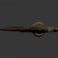 Ancient Decorative Knife With Unique Blade Shape And Ornate Hilt Design