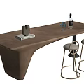 Nakajima counter bar counter operating table dining table and chairs 3d model
