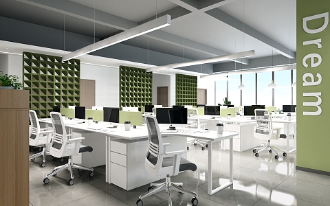 Open office area Leisure tea area 3d model