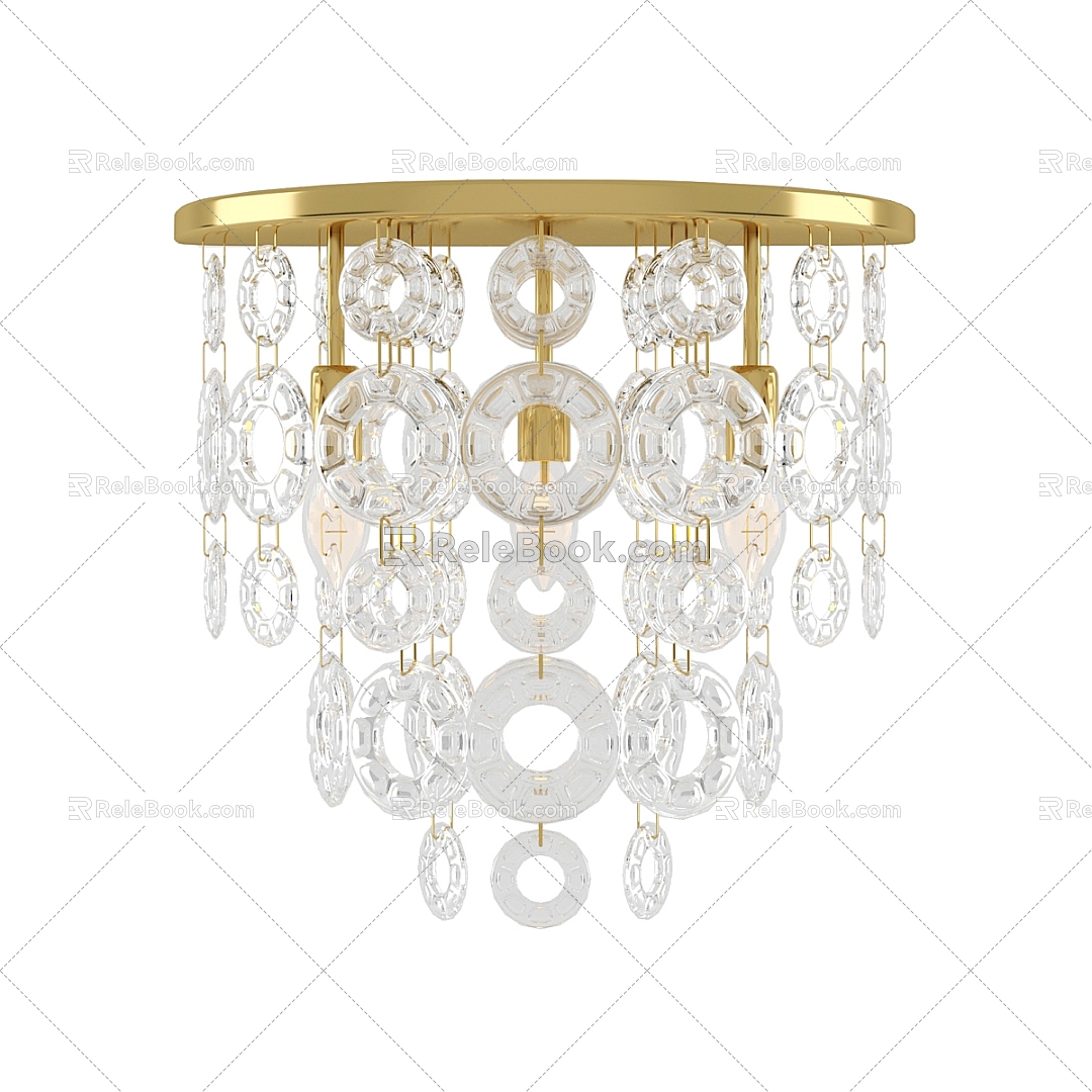 Simple Light Luxury Chandelier 3d model