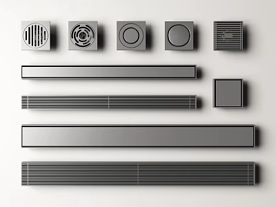 Modern Floor Drain Stainless Steel Floor Drain Long Strip Floor Drain Kitchen Floor Drain 3d model