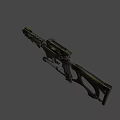 Modern BLACKCELL Assault Rifle With Gray Black Design Tactical Scope And Ventilated Handguard