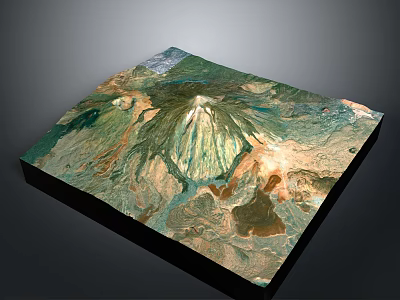 Geo-vein Volcano Island Terrain Mountain Geomorphology Mountain Range Topographic Map Mountain 3d model