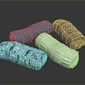 Colorful Cylindrical Pillows With Various Patterns And Soft Textures For Home Decor
