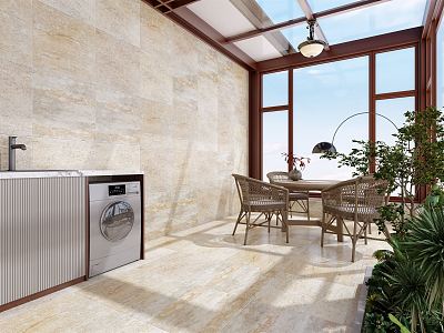 Modern Balcony Sun Room Laundry Room Terrace model