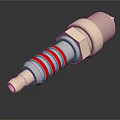 Modern spark plug electric spark plug screw hardware 3d model