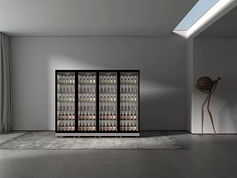 Modern Freezer Refrigerator 3d model
