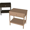Modern STUDIO Side Table Solid Wood Side Table 3d model