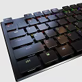Black Mechanical Keyboard With RGB Backlit Keys And Full Size Layout 3d model