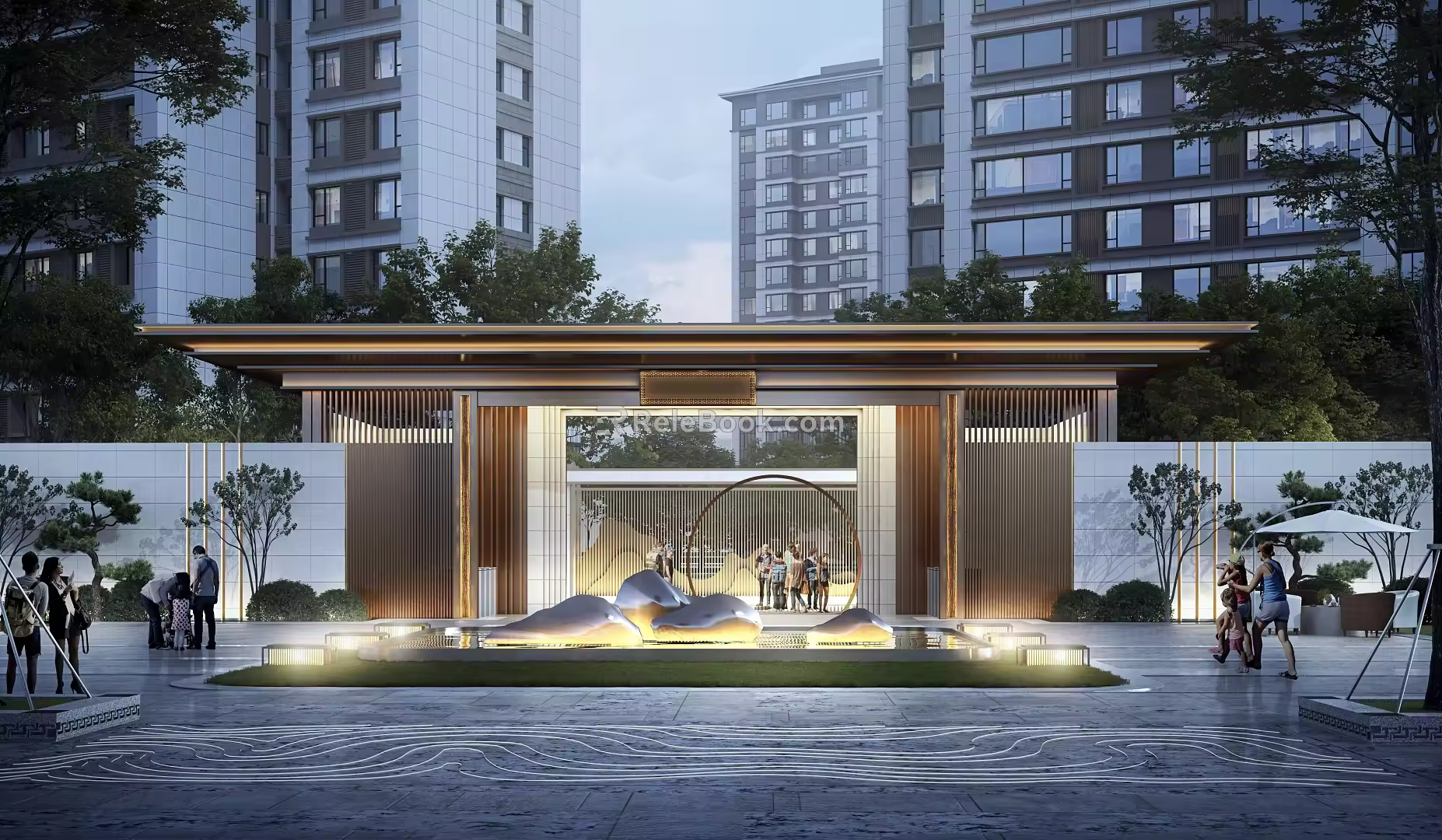 new chinese style gate 3d model
