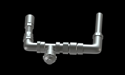 Modern Piping 3d model