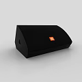 JBL Black Wedge Shaped Speaker With Orange Logo And Mesh Grille Design For Audio
