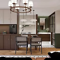 Elegant Open Plan Living And Dining Room With Comfortable Leather Sofa And Practical Storage Cabinets