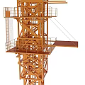 Industrial Construction Tower Crane with Metal Frame Platform Ladder and Boom Structure