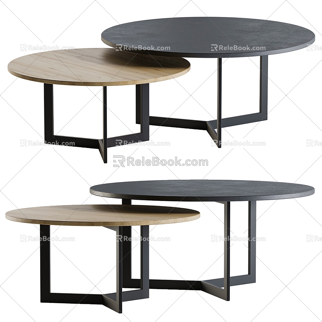 Modern Coffee Table Combination Modern Coffee Table Side Table Round Table Decoration Simple Home Furniture 3d model