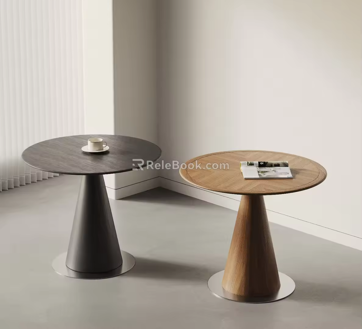 Modern Negotiation Table Combination Leisure Table Coffee Table Round Dining Table Solid Wood Dining Table Middle Ancient Negotiation Table 3d model