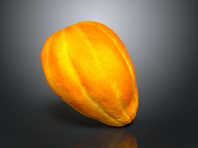 Ripe Vibrant Orange Tropical Fruit With Smooth Skin And Glossy Surface 3d model
