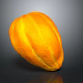Ripe Vibrant Orange Tropical Fruit With Smooth Skin And Glossy Surface