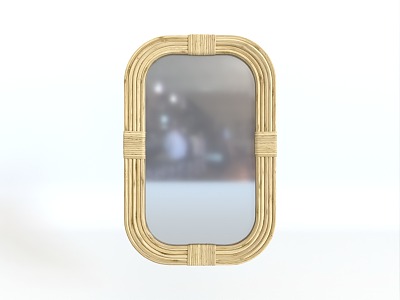 Silent Wind Mirror Porch Decorative Mirror Bohemian Handmade Mirror Wall Decorative Mirror Rattan Frame Round Mirrors Wall Hanging Mirror Bathroom Mirror Dressing Table Mirror model