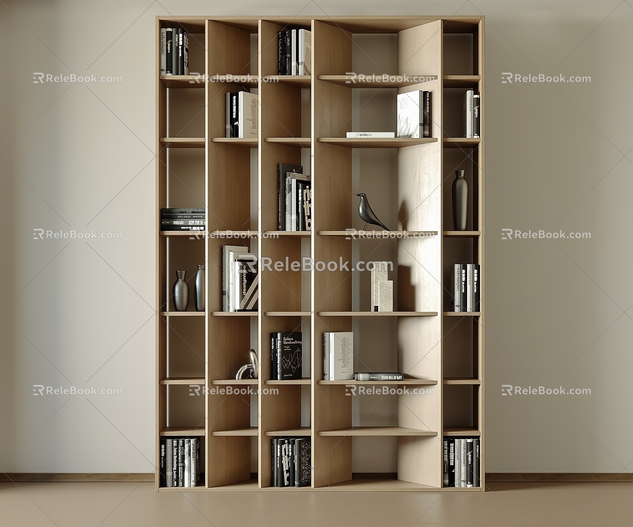 Decorative Cabinet Bookshelf Bookcase Decorative Rack 3d model