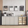 Modern Open Kitchen Interior Design Featuring Daily Electrical Appliances And Island Counter