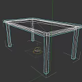 Modern Black Dining Table Set With Sleek Top And Sturdy Wooden Legs