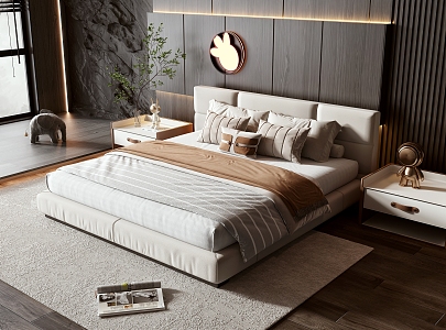 Double bed 3d model