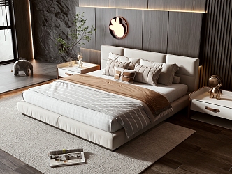 Double bed 3d model