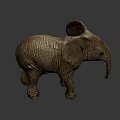 Game Movie Character Adorable Small Elephant Plush Figure With Detailed Texture