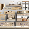Versatile Wooden Storage Racks With Multiple Designs For Organizational Shelving Units 3d model