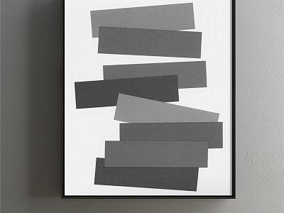 Modern abstract painting simple gray restaurant abstract model