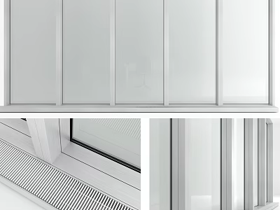 Modern Aluminum Casement Windows With Double Pane Glass And Sleek Frame Design 3d model
