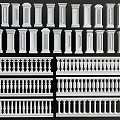 Different Styles Of Decorative Railings Featuring Various Column Designs And Patterns
