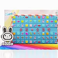 Colorful Candy Themed Panel With Rabbit Doll Lollipops And Rainbow Mat 3d model
