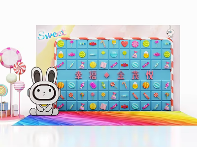 Modern Meichen Candy Wall 3d model