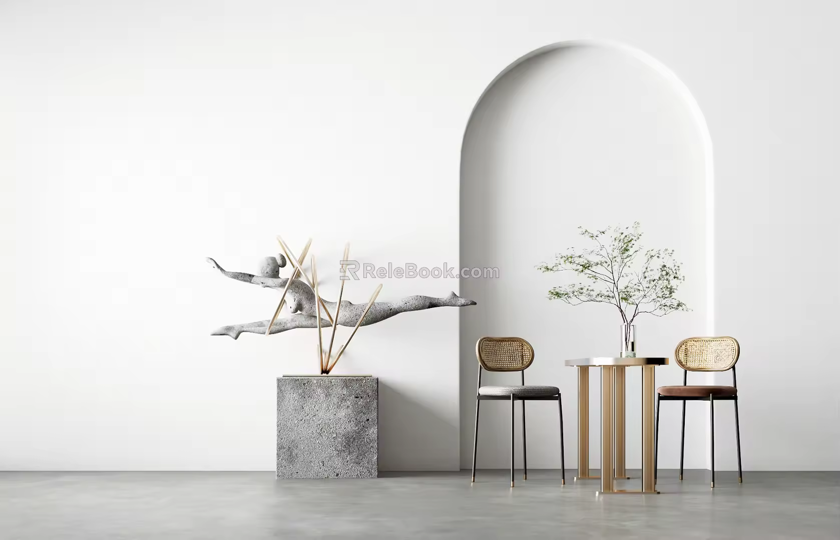 Light Luxury Bar Chair Combination Bar Chair Combination 3d model