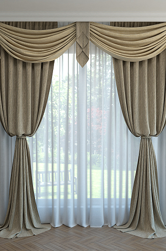 Jane European Curtain Cloth Curtain 3d model