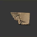 Intricate Architectural Stone Sculpture Carving With Detailed Patterns And Light Brown Texture