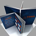 Foldable Corporate Brochure Design With Multi Angle View And Information Charts 3d model