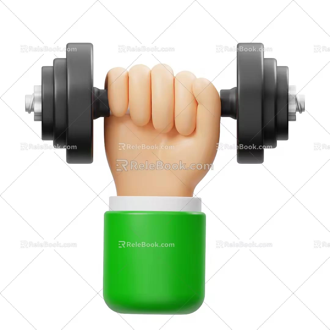 Modern dumbbell small gesture small gesture 3d model