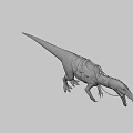 Game Movie Character Dinosaur Equipped With Straps Saddle And Brown Pouch