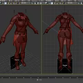 Dark Character Armour Costume With Leather Straps Metal Accents And Chain Details