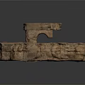 Ancient Stone Architecture With Multiple Columns Stone Slab Roof And Weathered Broken Structure
