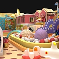 Naughty Castle Warm Color High-end Children's Paradise 3d model