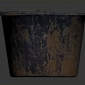 Rusty Worn Plastic Bucket Essential For Household Daily Storage Use 3d model